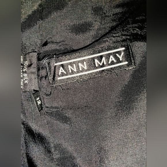 Ann May (Size 12) 100% Silk Weave (2PC) LS Blazer & Mid-Length Skirt Suit Set - Picture 2 of 14